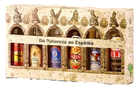 Kit 6 Miniaturas Cachaça Mineira 50 ml