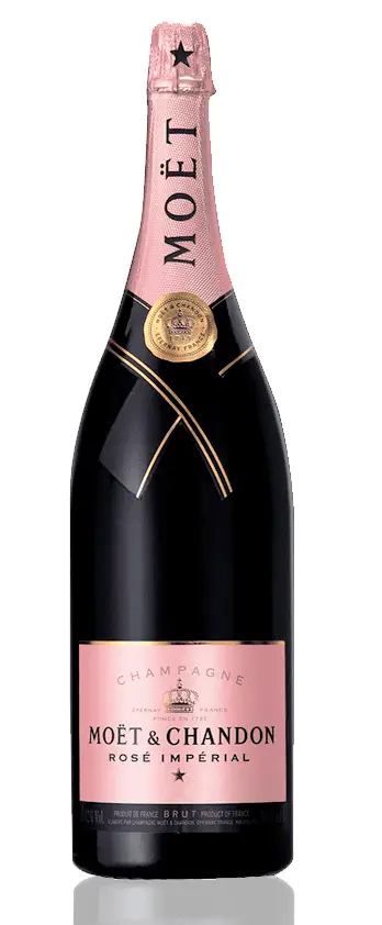 Champagne Jeroboam Moët Chandon Rosé 3000 ml com caixa de Madeira