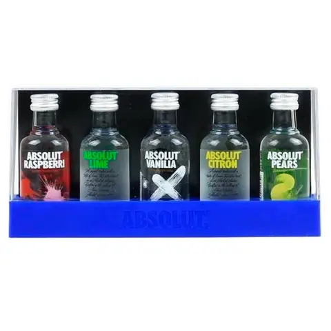 Kit 5 Miniatura Absolut Sabores – 5 x 50 ml