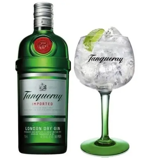 Kit Gin Tanqueray 750 ml + Taça Vidro Oficial
