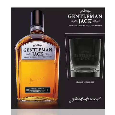 Kit Gentleman Jack 1000ml + Copo Vidro