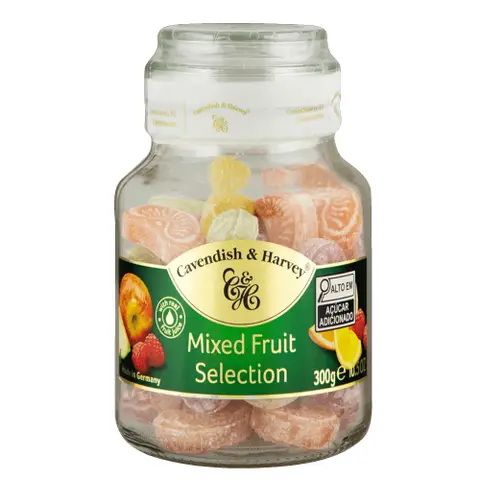 Bala Frutas Cavendish & Harvey Vidro 300g