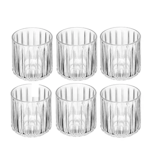 Kit 6 Copos Para Whisky De Vidro Bangkok 300ML