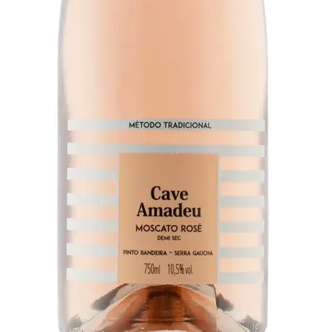 Kit 6 Garrafas Espumantes Cave Amadeu Moscato Demi-sec Rosé 750ml
