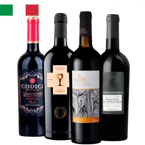 Combo Primitivo Italiano 4 Garrafas