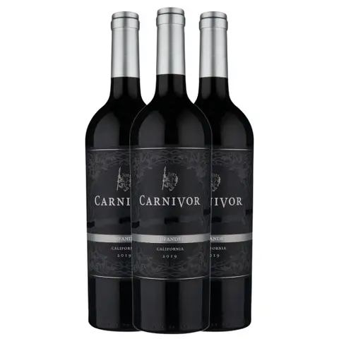 Kit 3 Garrafas Vinho Tinto Carnivor Zinfandel 750ml