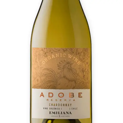 Kit 3 Garrafas Vinho Branco Adobe Reserva Chardonnay Orgânico 750ml