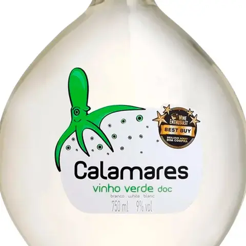 Kit 3 Garrafas Vinho Branco Calamares Vinho Verde 750ml