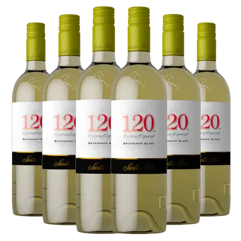 Kit Caixa Fechada 6 Vinhos Branco Santa Rita 120 Sauvignon Blanc
