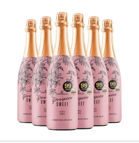 Pack 6 Espumantes Garibaldi Prosecco Rosé Sweet 750ml